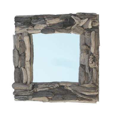 Square Driftwood Mirror 40cm