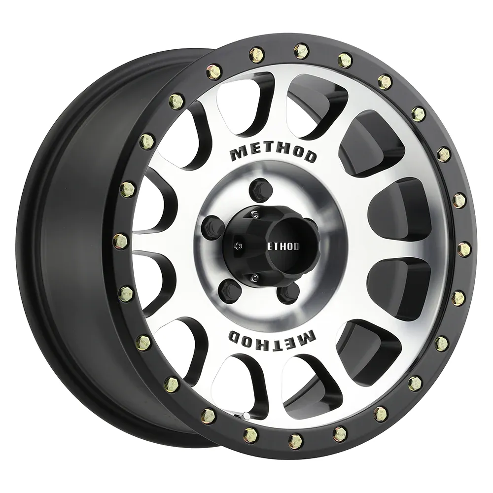 mr305 17x8.5 6x139.7 offset +1 black machine face (set of 4 wheels)