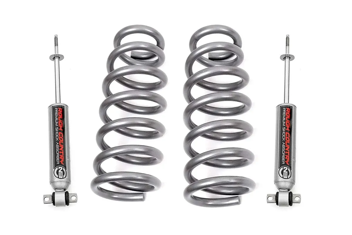 Rough Country 2" Leveling Kit/Coil Springs & Shocks 2009-2021 Dodge Ram 1500 2WD