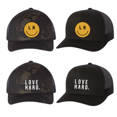 Love Hard Six Panel Retro Trucker Hat