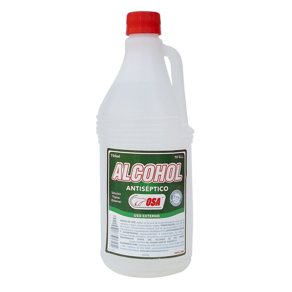 Alcohol antiseptico cas/vi�a x750ml