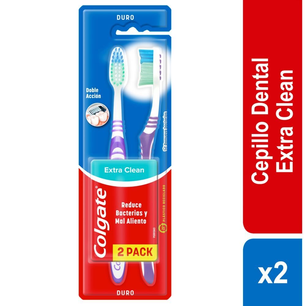 Cepillo d. colgate e/clean firme x2