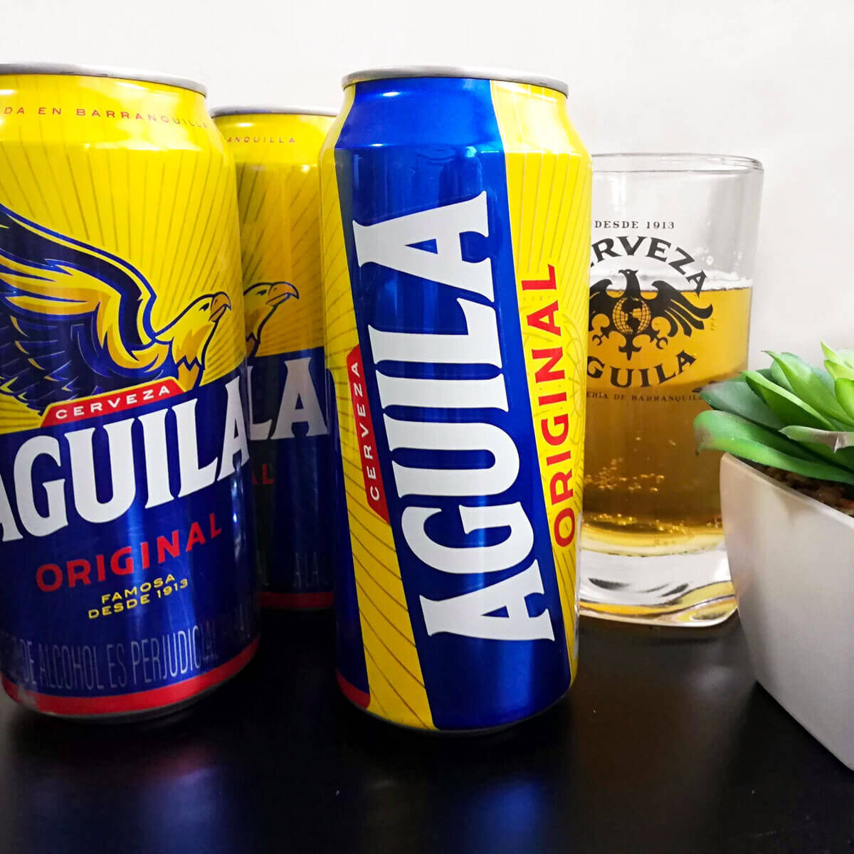 Cerveza aguila lata x18und