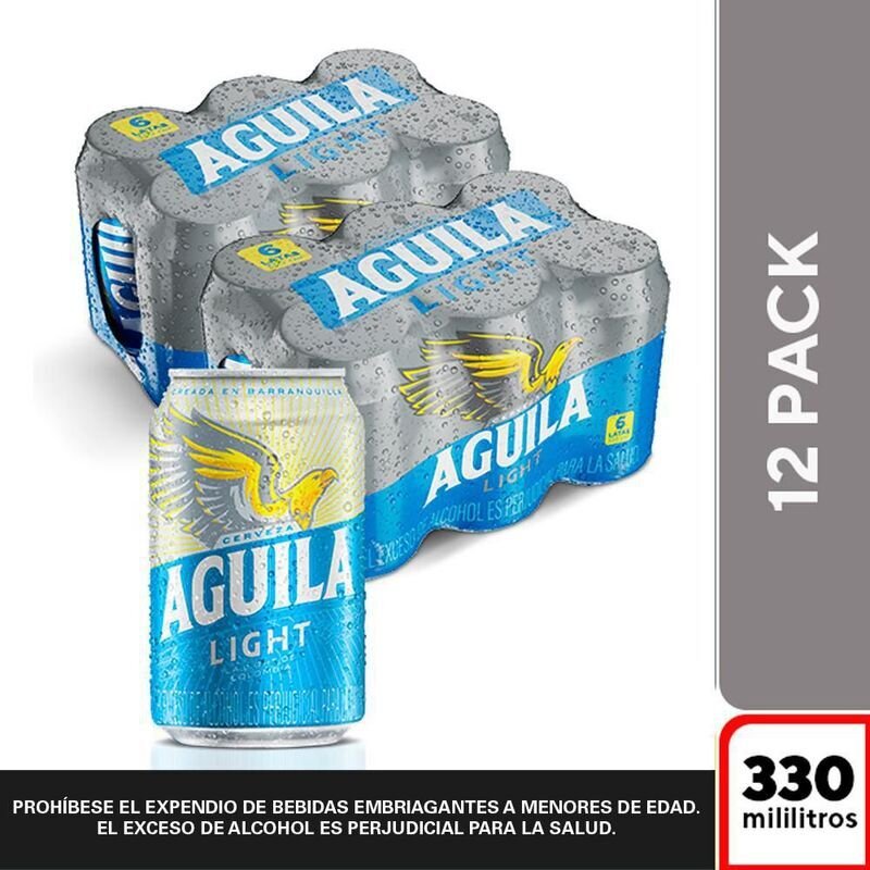 Cerveza aguila light lta x12+jarro