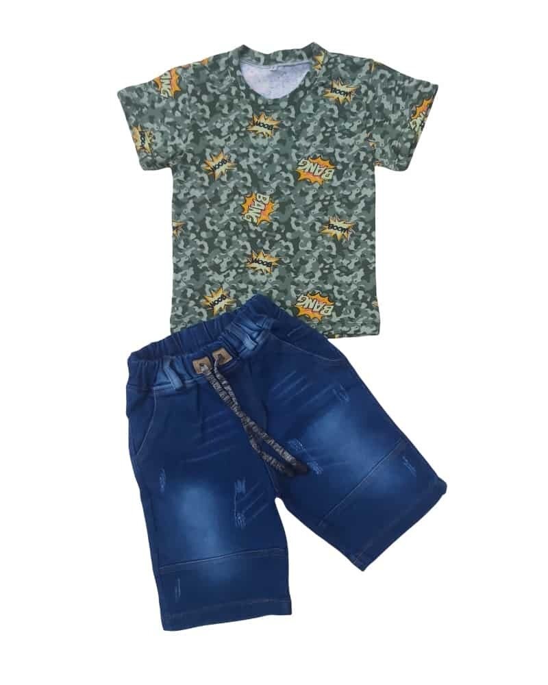 Conjunto bermuda + camisa oso