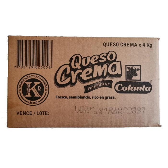 Queso crema granel 4000g