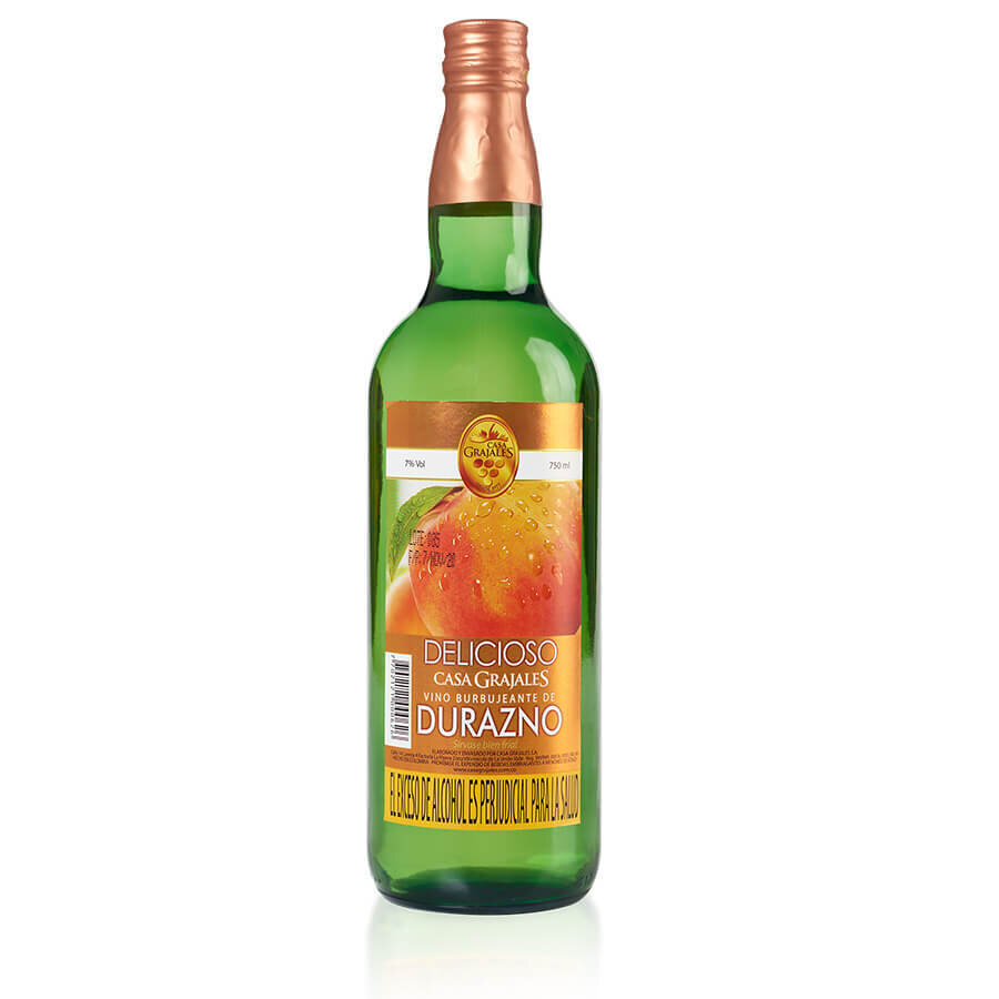 Vino casa grajales mnzna-durazn x12