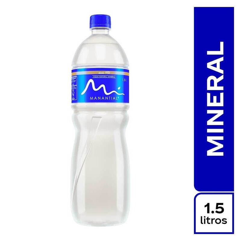 Agua manantial x1.5l x2un