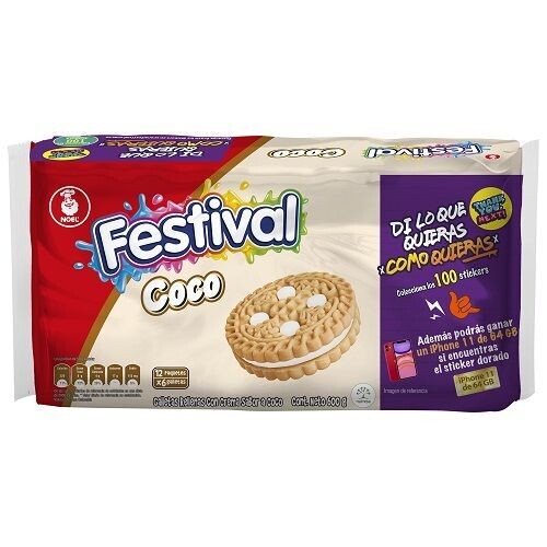 Caja de galletas de coco