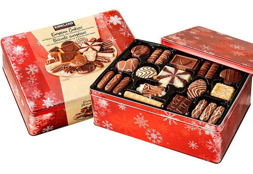 Caja de galletas de chocolate