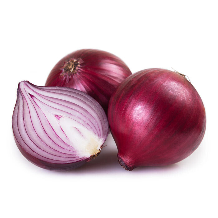 Cebolla cabezona roja bandeja