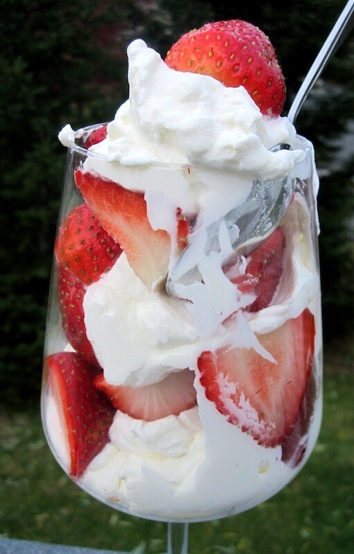 Fresas con crema