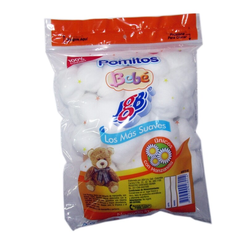 Algodon pomos para bebe jgb x40g