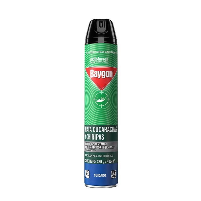 Baygon verde cucarachas y chiripas