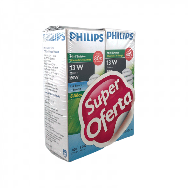 Bom philips ahorr twister l/blan 13