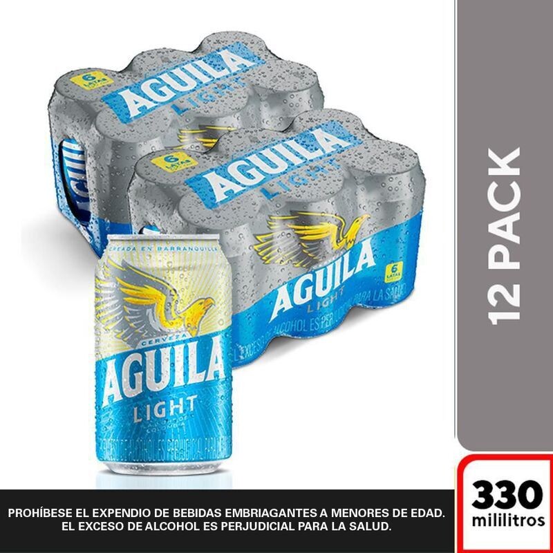 Cerveza aguila light lta x12+jarro