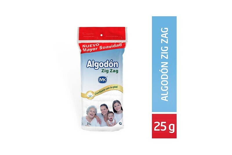 Algodon zig zag x125g