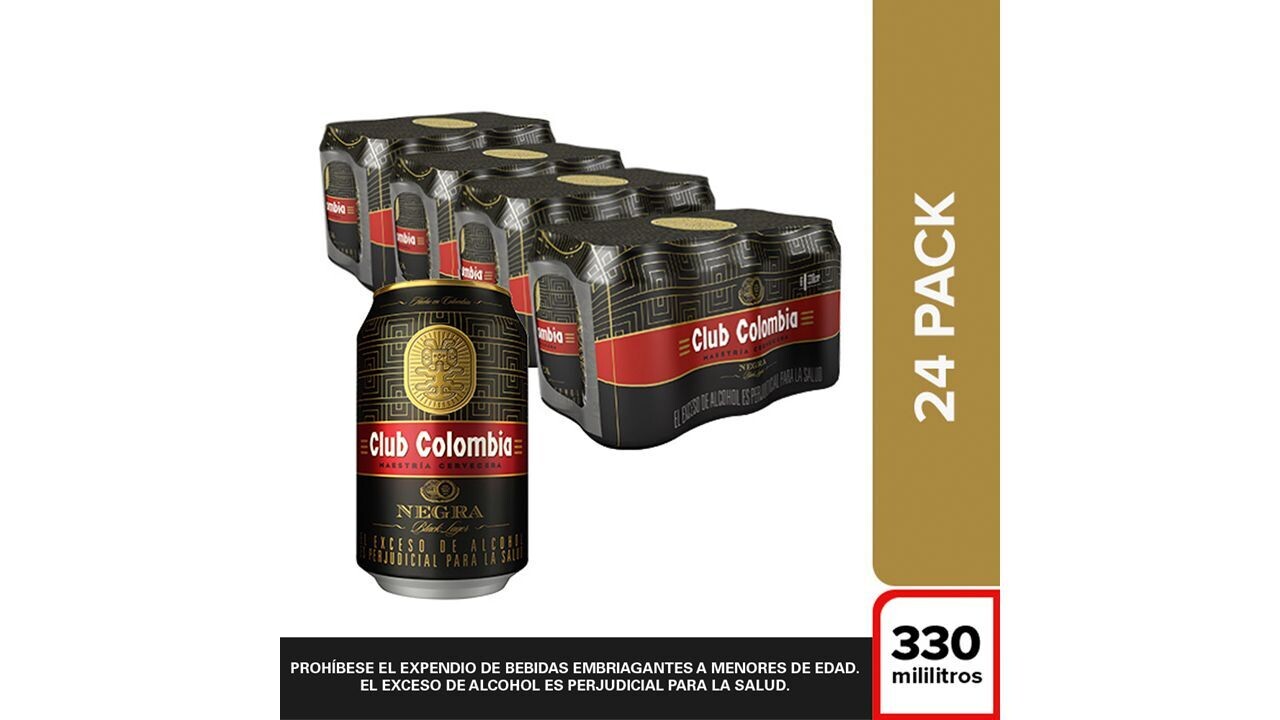 PACA CLUB COLOMBIA NEGRA 330 CC X 24