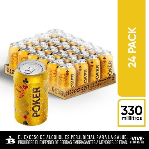 PACA POKER LATA 330 CC X 24