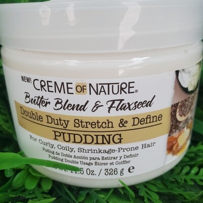creme of nature butter blend &amp; flaxseed pudding