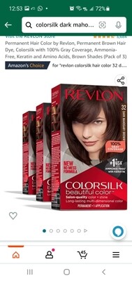 Revlon color silk dark mahogany brown