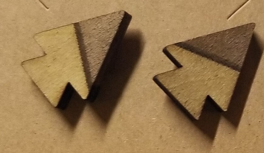 Wood Arrowhead Earrings