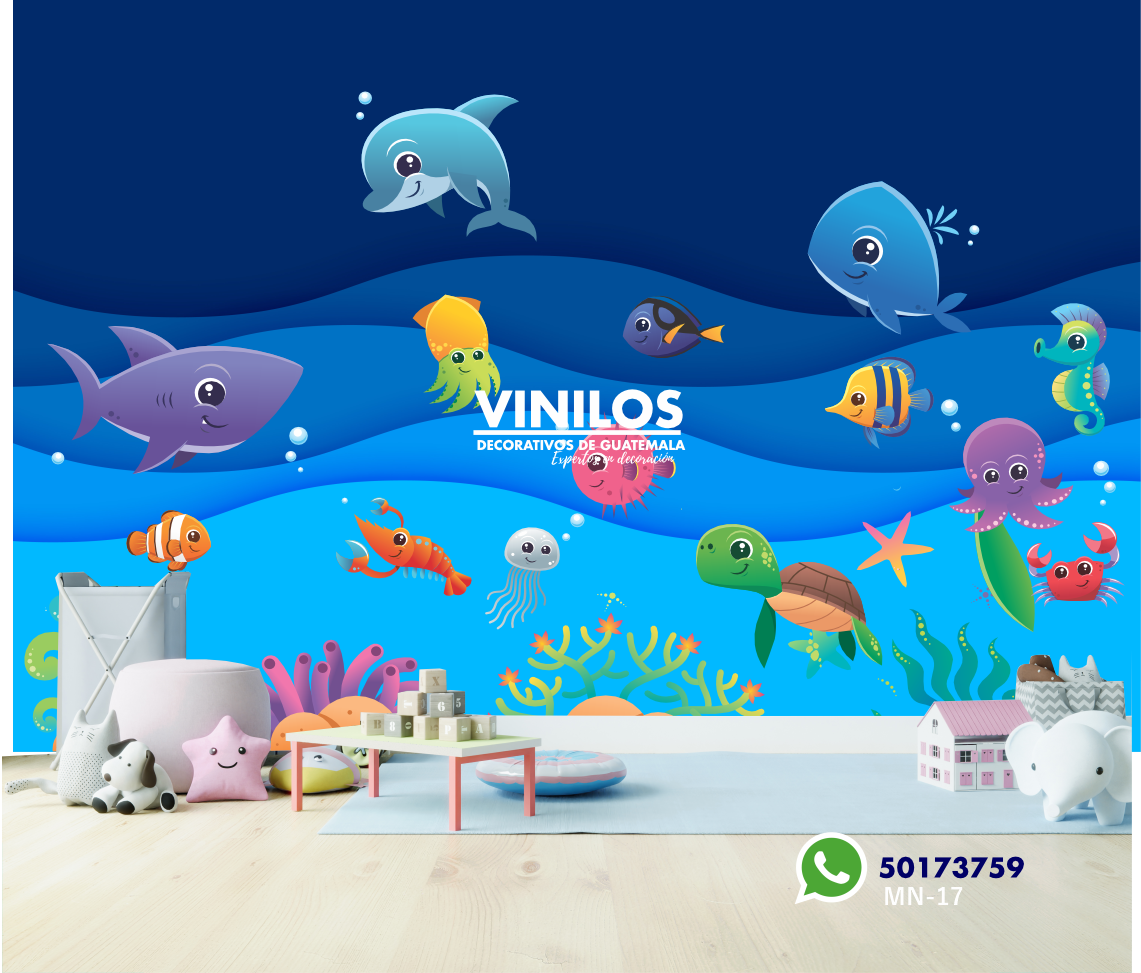 Mural infantil océano