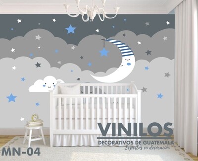 Mural infantil luna MN04