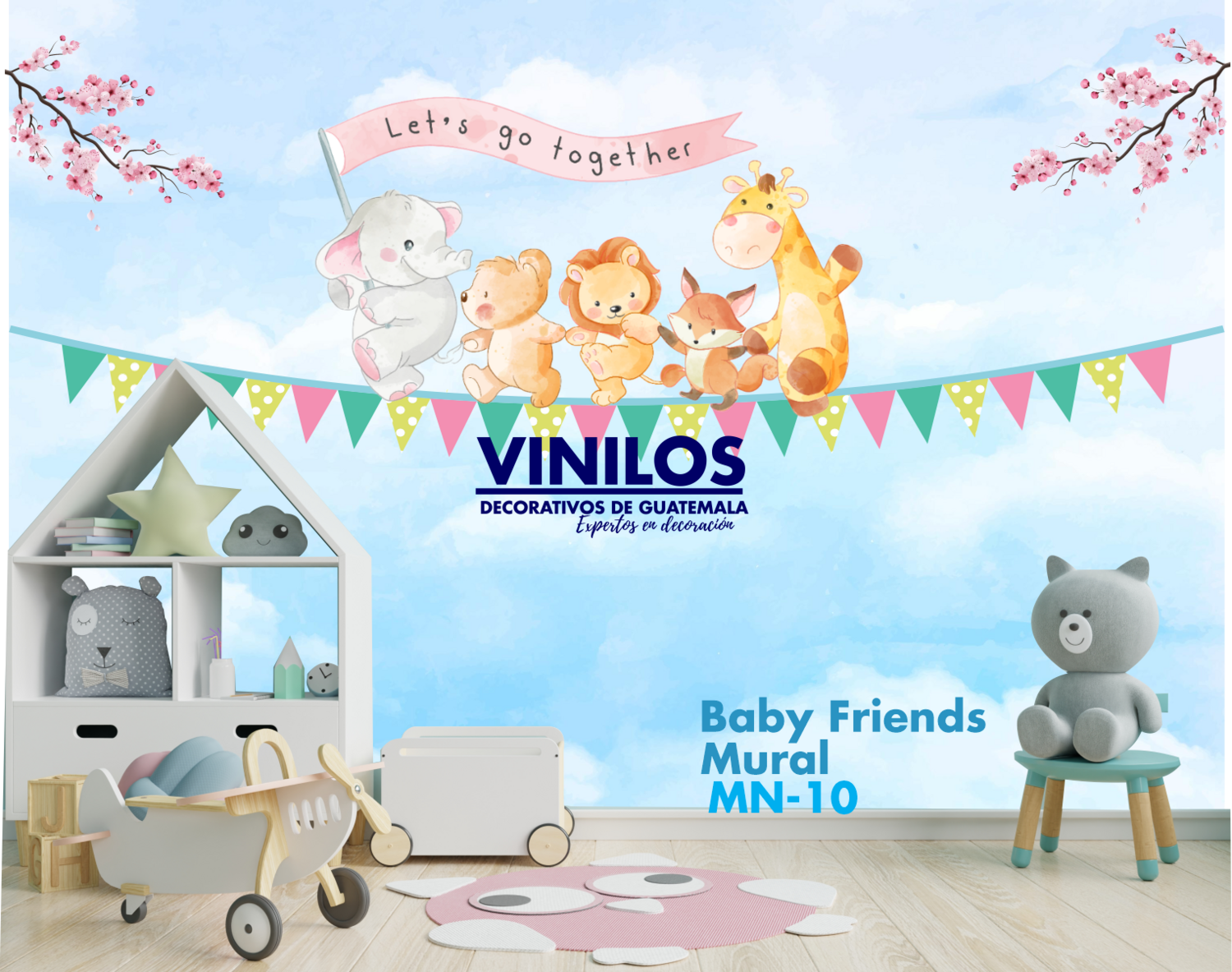 Mural infantil Baby Friends MN10