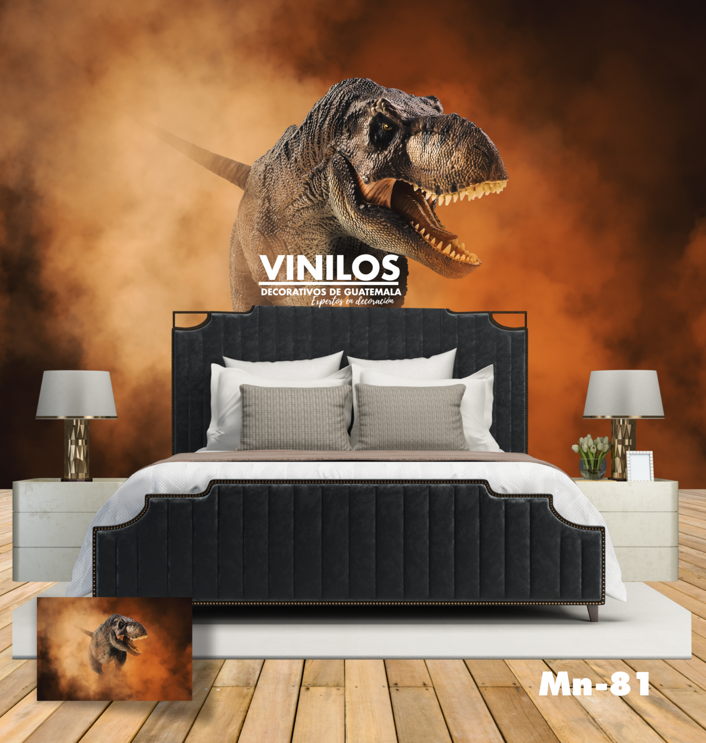 Dinosaur Wall Decals - Calcomania de pared Dinosaurios MN81