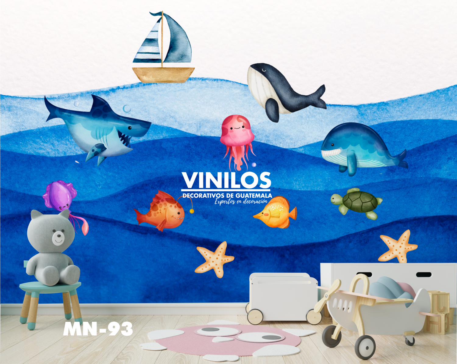 Wall stciker Animals Ocean-Calcomania de pared Oceano MN17