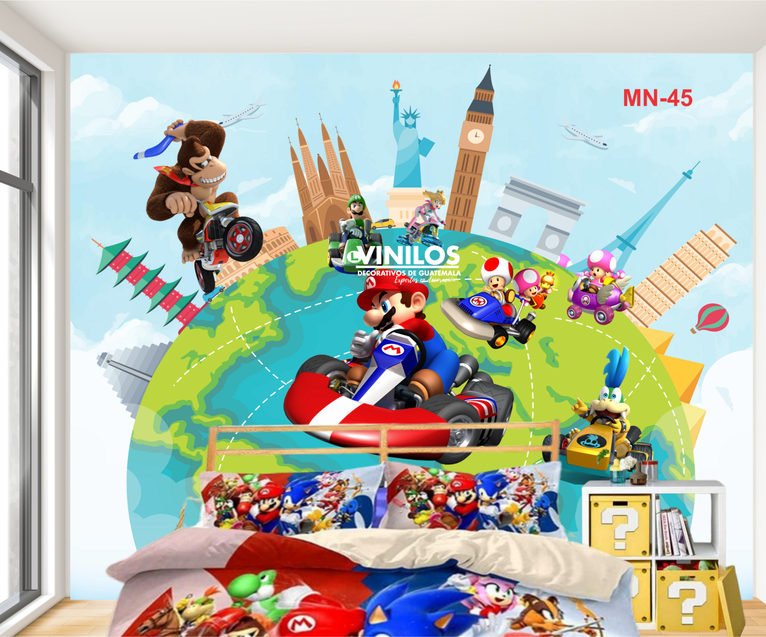Super Mario  Wall Decal - Calcomania para pared Mario
