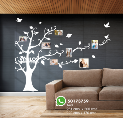 Family Tree Decal Wall- Calcomania de pared Arbol Familiar