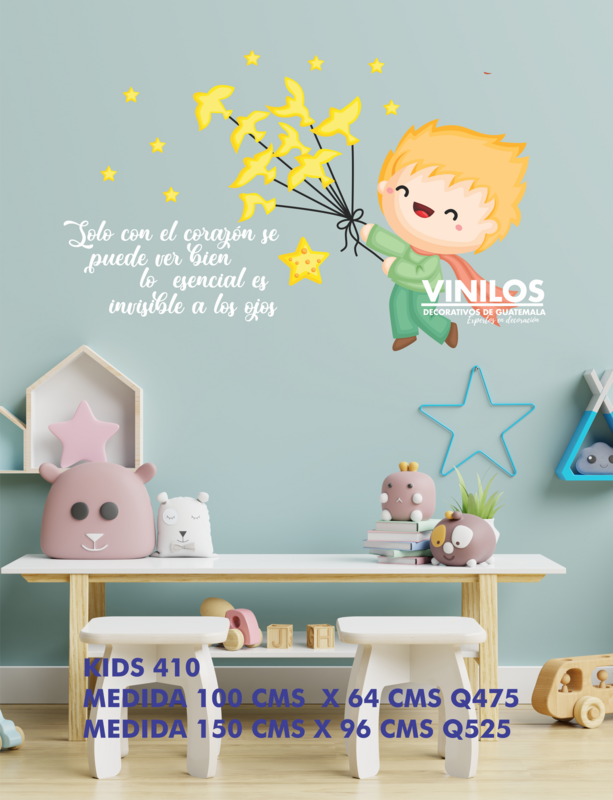 The little prince wall decal - El principito decoración de paredes vinilos KIDS410