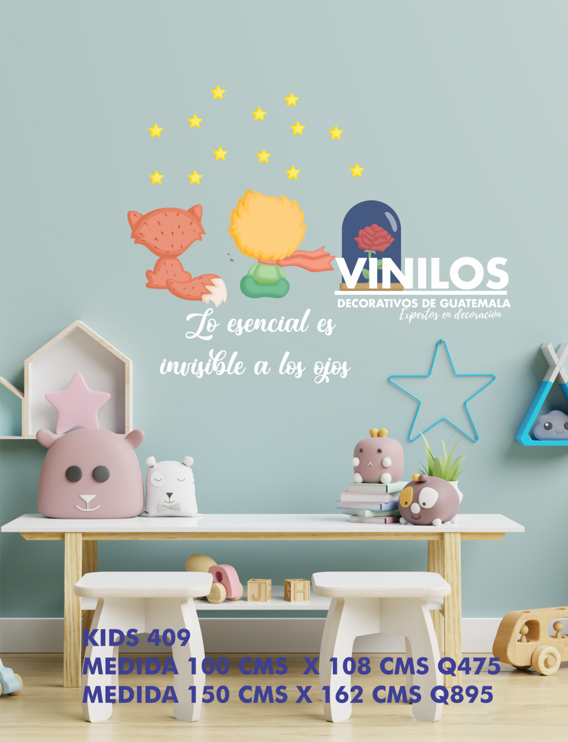 The little prince wall decal - El principito decoración de paredes vinilos KIDS409