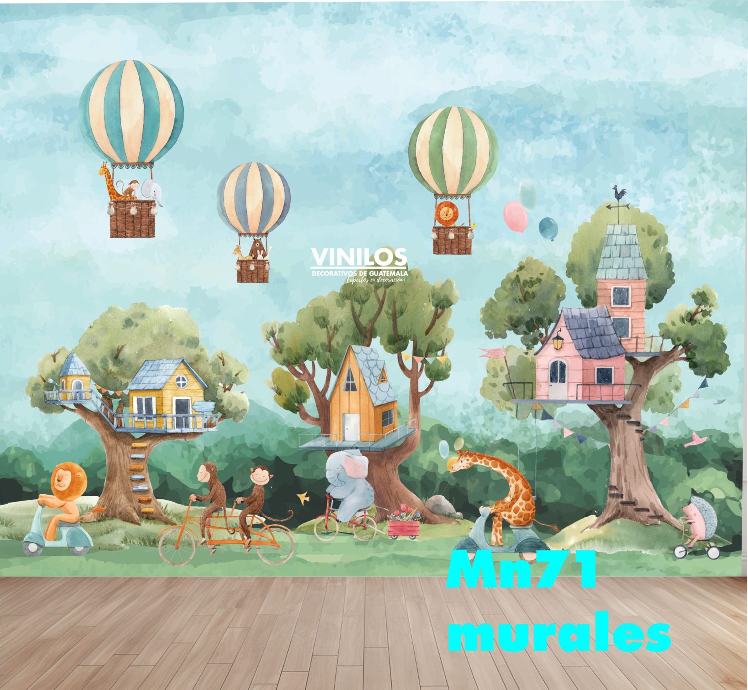 Animals Wall Decals Watercolor  - Decoracion de pared Animalitos acuarela   MN71
