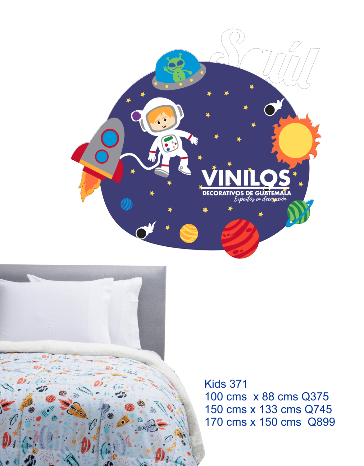 Space Wall Decals - Nursery Decor, Kids Room, Star Decals, Planets Decor, Vinilo decorativos kids371