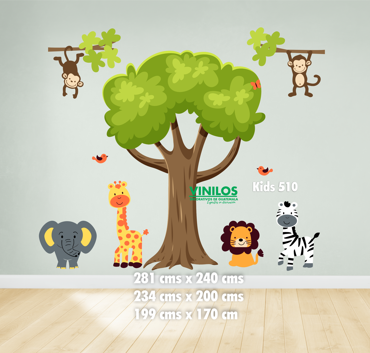 Zoo  Wall Decal - Calcomania de Pared Animalitos  Kids510