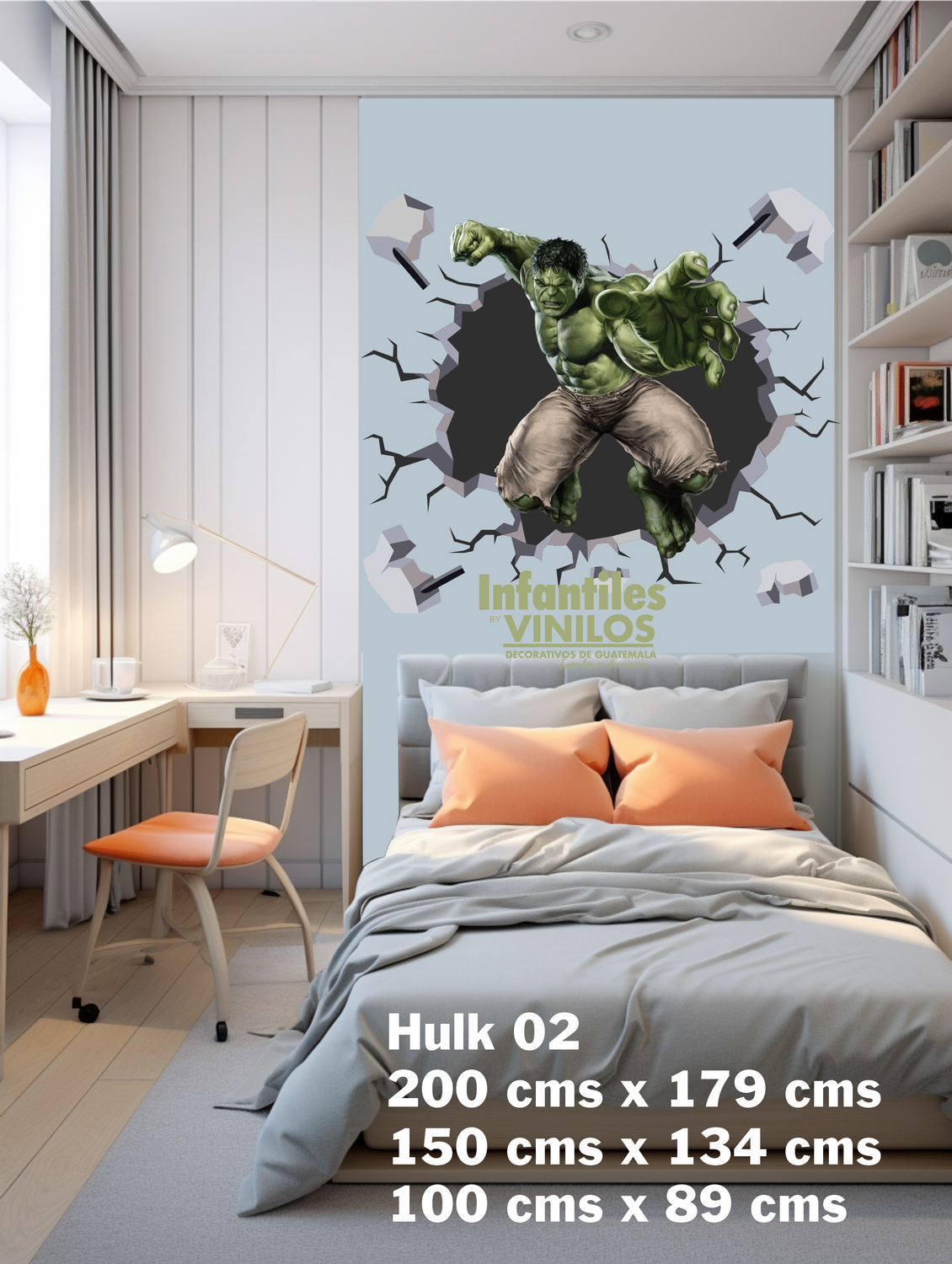 WALLDECAL HULK - Decoracion Dormitorio SUPERHEROE HULK 02