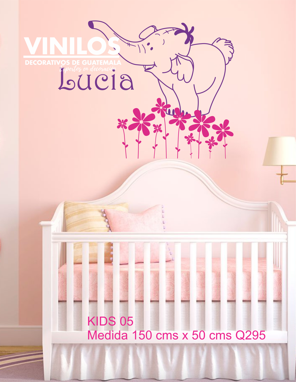 Set de elefantita con  flores Kids05