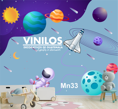 Wall decal  Astronauta y planetas MN33