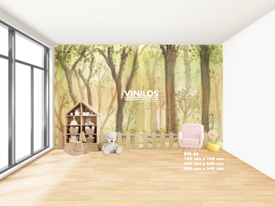 Wall decal  Bosque acuarela MN68