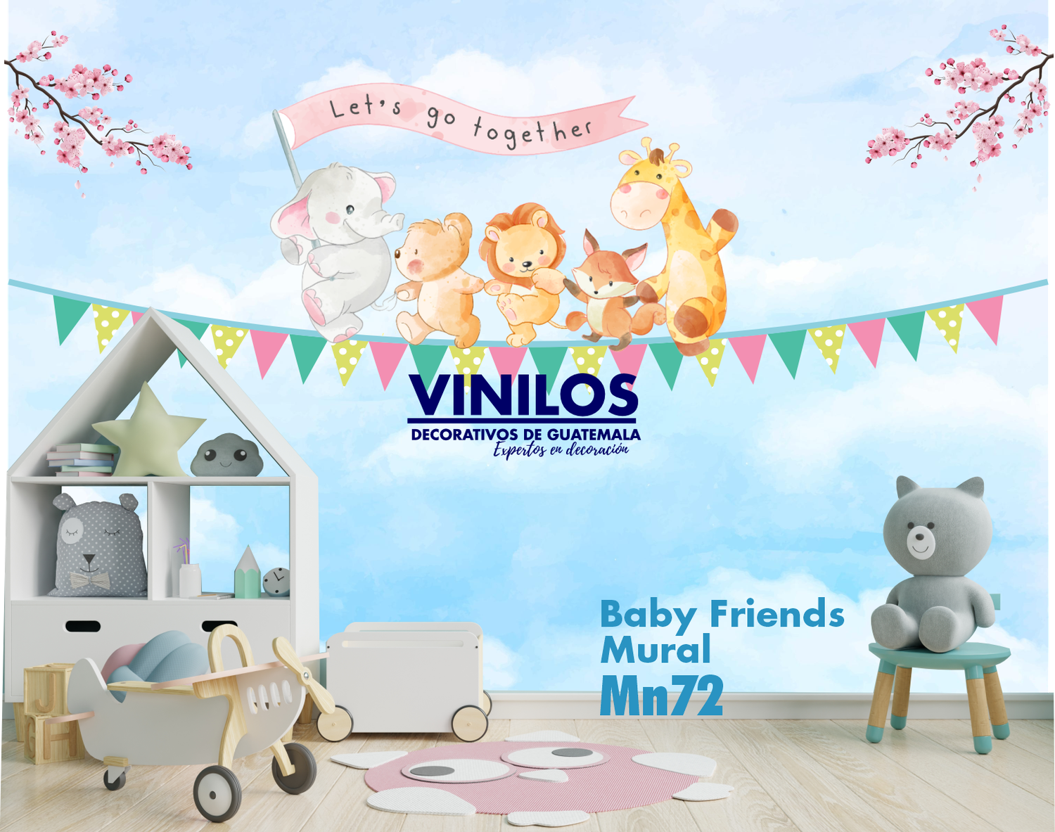 Wall decal  CIELO ANIMALITOS MN72