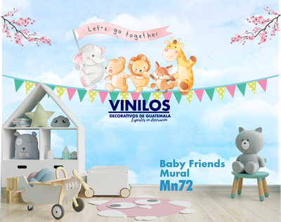 Wall decal  CIELO ANIMALITOS MN72