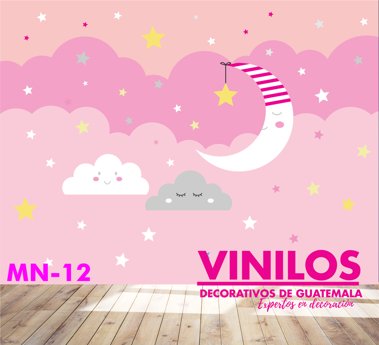 Mural infantil Nubes y luna   MN012