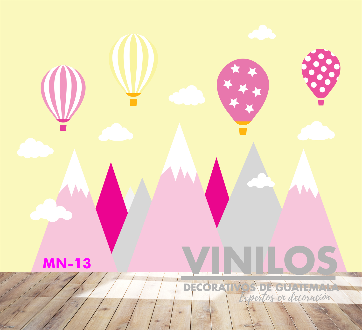 Mural infantil Nubes y globos    MN015