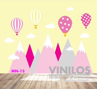 Mural infantil Nubes y globos    MN015