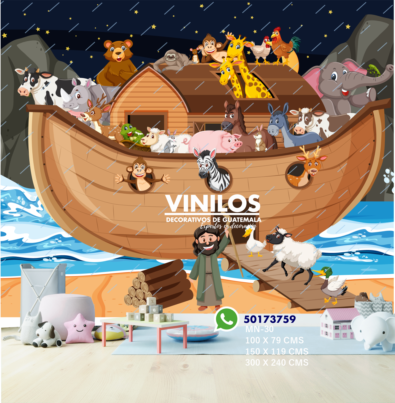 Mural infantil  Arca de Noe  MN30