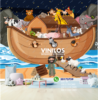 Mural infantil  Arca de Noe  MN30