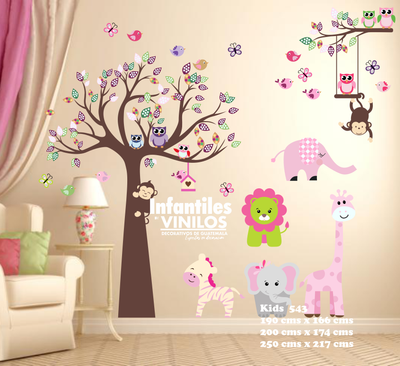 Wallsticker animalitos- Decoración animalitos para pared Kids 543